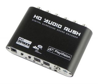 HD Audio Rush Digital Surround Sound Decorder for HDTV Amplifier PS3 