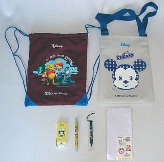 CATHAY Pacific Airlines Disney Canvas Backpack + Mickey Mouse Bag 