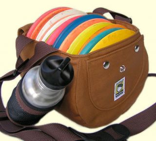 new brown Double NutSac disc golf bag holds 12 discs Made USA 