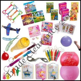 BOYS GIRLS Birthday Party LOOT BAG Fillers Key Rings, Balloons, Toys 