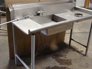   COMMERCIAL GRADE STAINLESS STEEL DISH WASHING TABLE FOR DISHWASHER