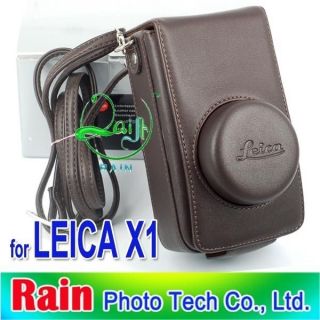 New Arrival leather camera case cover bag for Leica X1 Dark Brown 