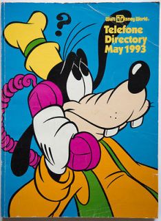 Disney Goofy Walt Disney World Telephone Directory Book. May 1993.