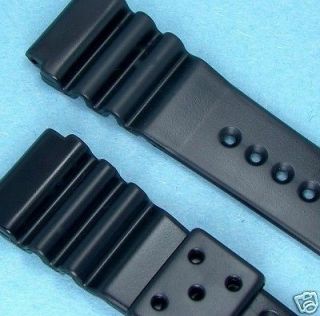 20mm Black Rubber/PVC Divers Watch Strap Fits Casio MARINE GEAR (P42)