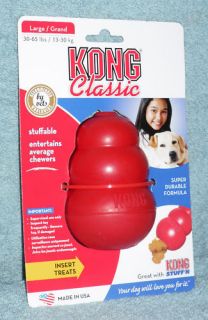 Classic Red Kong Dog Chew Toy Large Lg T1 fast ship!
