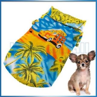 Pet Dog Fashion Hawaiian Beach Shirt Clothing Apparel w/ Coconut Tree 