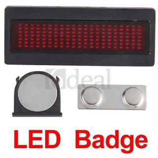 LED Scrolling Name Badge Tag Message Display Sign Board