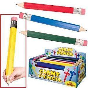 Giant Wooden Pencil Huge 15 Wood Pencil Really Big 12 pack