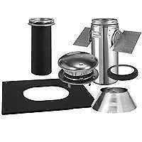 INCH PITCH CEILING SUPPORT KIT STOVE PIPE WOOD COAL cathedral 