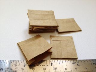 Dolls Accessories   mini brown paper bags x 12