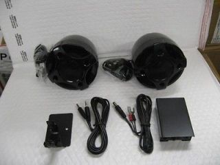  scooter audio system w/ 3.5 bullet style black speaker & brackets bl