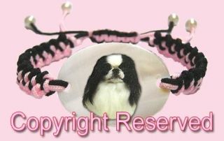 Japanese Chin Spaniel Dog Natural Mother Of Pearl Knot Bracelet Chain 