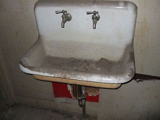 antique sinks from bathroom, kitchen with drainboard porcelain wall 
