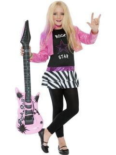 Child/Kids Girls Rockstar Glam Musician Smiffys Fancy Dress Costume 