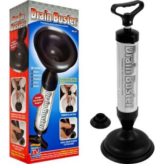 DRAIN BUSTER PLUNGER TOILET SINK CLOG SUCKER REMOVER BATH TUBS SHOWERS 
