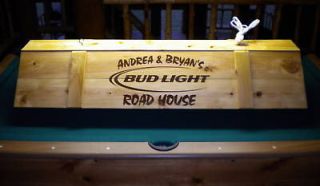 Custom Bud Light Pool Table Billiard Light w/ YOUR NAME