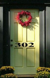 Custom Front Door Numbers Vinyl Decal Decor Lettering