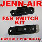 Jenn Air Replacement Downdraft Cooktop Fan Switch Black With 2 Push 