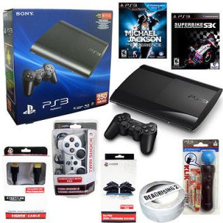 NEW SONY PS3 250GB SLIM SYSTEM GAME ACCESSORIES GAMING CONSOLE CECH 