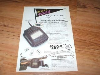 Zoom 9002 guitar effects processor 1991 magazine advert