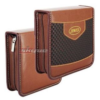   Portable Leather CD DVD VCD Wallet with Grid Storage Bag Music Album