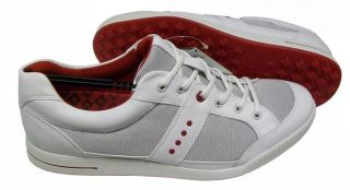ECCO Street Textile Golf Shoes   White/White   Select Size