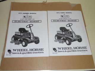 Wheel Horse A 60 Electric Riding Mower Operator and Parts Manuals