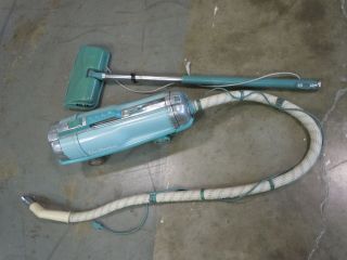 Vintage Blue ELECTROLUX Model G Canister Vacuum Cleaner wPower Nozzle 