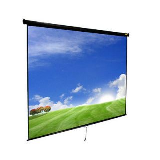 Manual Projector Projection Screen 118 Diagonal 84X84 Pull Down 