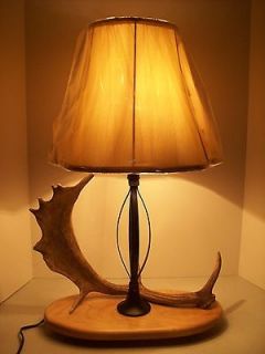 FALLOW DEER ELK MOOSE ANTLER/SHED/HO​RN RUSTIC TABLE LAMP/LIGHT WITH 