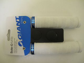 White Giant Mountain bike, scooter, BMX handlebar grips. Blue and 