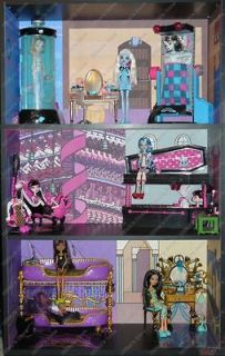   High Dead Tired Bedroom Bookcase Kit.Powder Room, Doll House, Bed