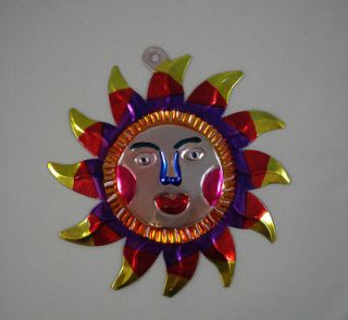 SUN Metal Tin Ornaments Mexican Folkart Home & Garden Decor