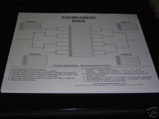 Huge Double Elimination 16 Player Tournament Pool Chart