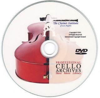 Professional CELLO SHEET MUSIC Archive   DVD PDF