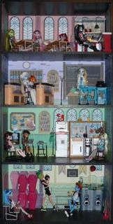   High School Doll House Bookcase Kit   Mad Science, Home Ick, Playset