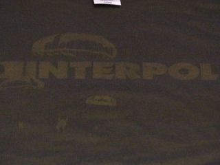 Interpol Black NEW Size Large T Shirt Paul Banks Daniel Kessler