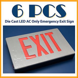 pcs AC Only Die Cast LED Exit Sign Red Color UL Wholesale Bulk 