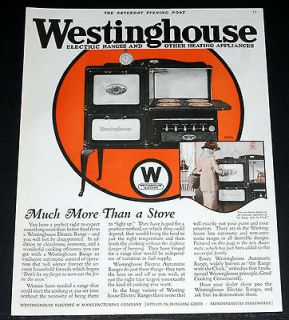   MAGAZINE PRINT AD, WESTINGHOUSE ELECTRIC RANGES, MORE THAN A STOVE