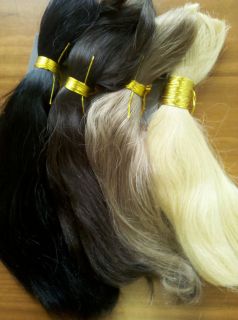 Bulk Silky Human Hair** 4 oz 10~14 long SHINY hair