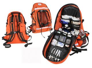 Orange EMS EMT Trauma Field Hospital Backpack First Aid disaster 