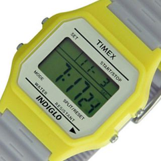 New TIMEX 80 Classic Digital Watch Ladies Mens Grey Rubber Band