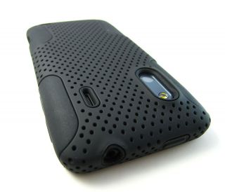   Mesh Hard Soft Combo Case Cover HTC EVO Design 4G Hero S Phone