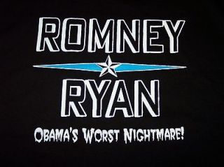 NEW Black S President Mitt Romney Paul Ryan Obama Nightmare Election T 
