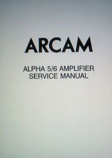 ARCAM ALPHA 5 5+ 6 6+ AMPLIFIER SERVICE MANUAL BOOK BOUND IN ENGLISH