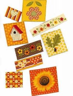   Flowers, Hearts, Small Fall Fabric Patches   Iron On Fabric Appliques
