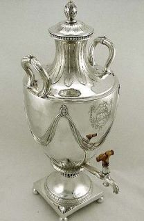 English Sterling Silver Tea Urn Teapot T. Heming Royal Goldsmith 