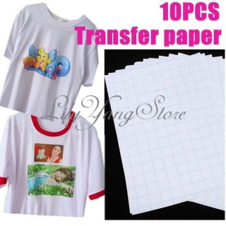   Shirt A4 Iron On Inkjet Printer Heat Transfer Paper For Fabric Cloth