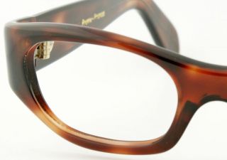   Women Amber Tortoise Rectangular Wrap Eyeglass Frames France Eyewear