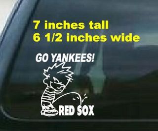 Yankees pee on piss on Red Sox vinyl baseball sticker decal any color